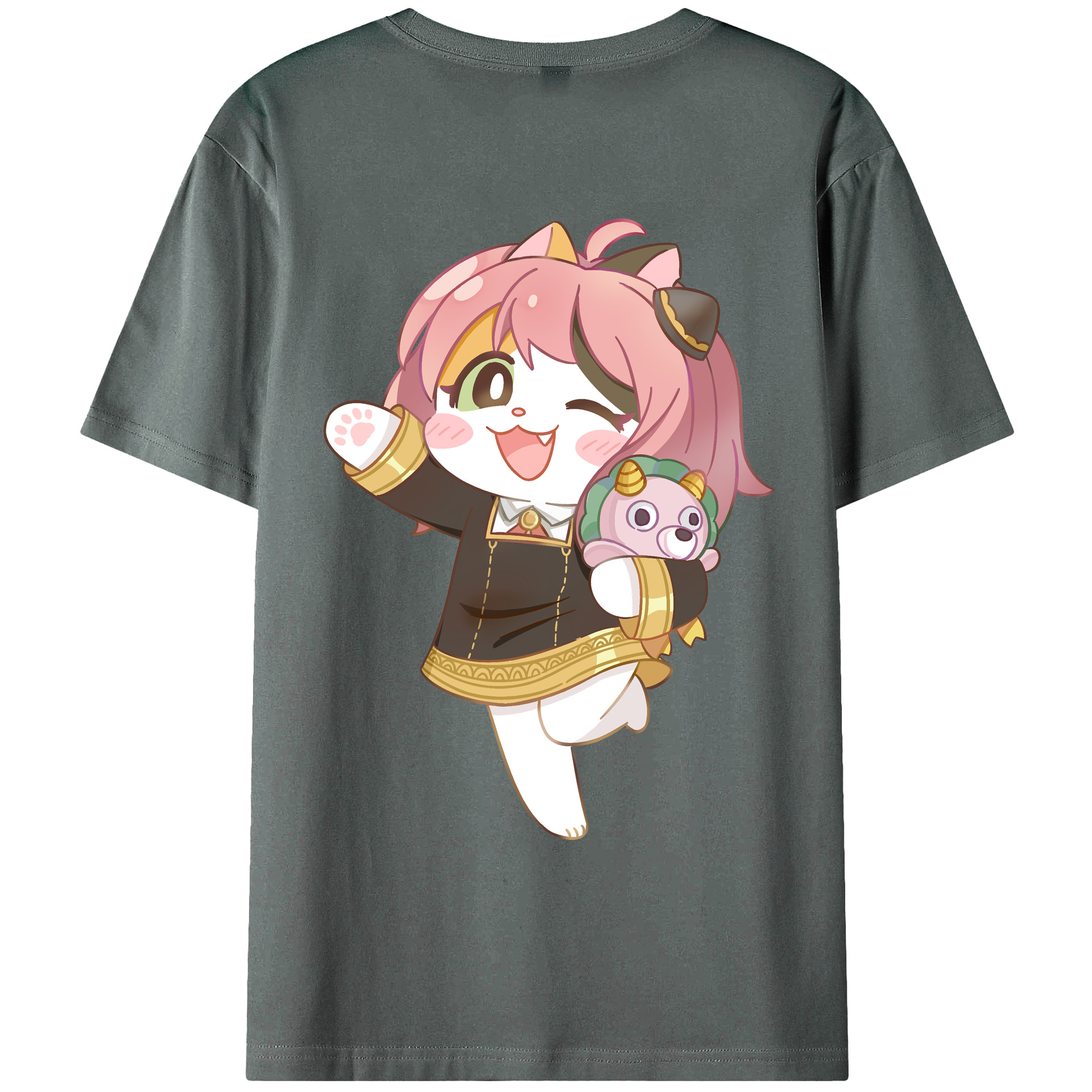 （画像用） SPY×FAMILY间谍家家酒 綿100％ メンズ半袖Tシャツ（バックプリント） 通気性